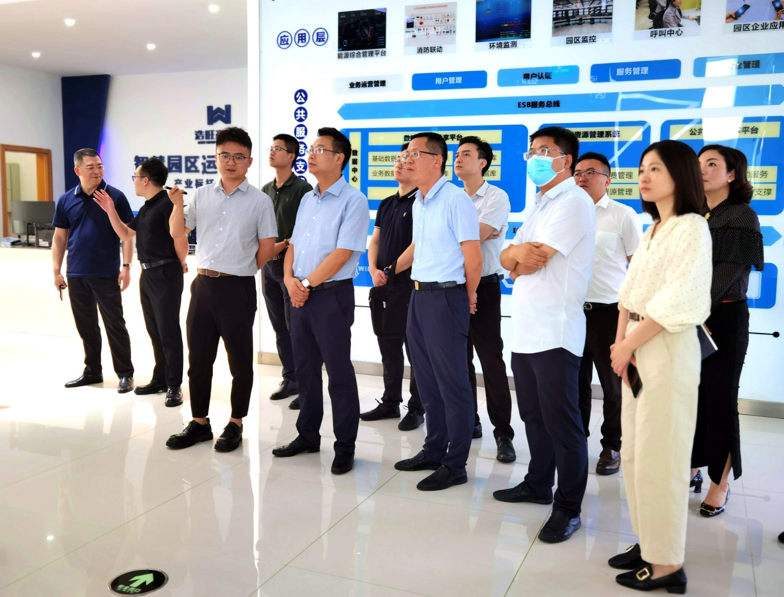 陈健一行参观云和智慧园区运营管理中心 陈健一行参观云和智慧园区运营管理中心